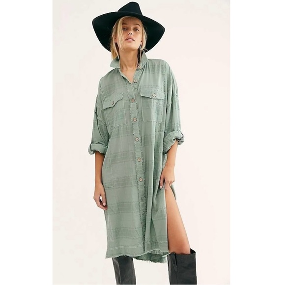 Free People Dresses & Skirts - Free People Sahara Sounds Western Shirt Dress Small